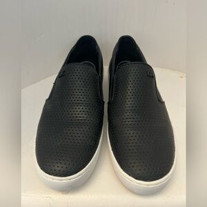 Michael Kors Black Perforated Slip-On Sneakers